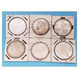 1897 - 1902 Morgan Silver Dollars (6)