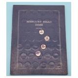 Mercury Head Dime 1916-1945 Folder 07:39