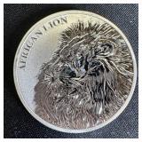 2018 Chad 5000 France 1-oz Silver African Lion