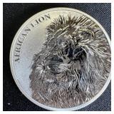 2018 Chad 5000 France 1-oz Silver African Lion
