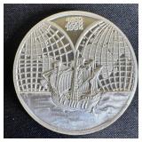 1992- 50 grams Fine Silver Mexican Comm. Coin