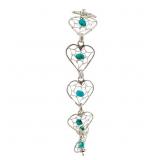 Turquoise Bead Dreamcatcher Heart Bracelet
