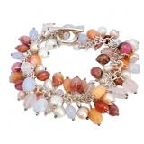 Chunky Multi-Stone Bead Toggle Bracelet