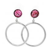 4 CTW Pink Ice Dangle Earrings