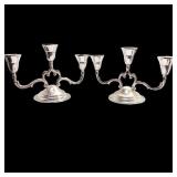 Pair of Vintage Sterling Silver Candelabras