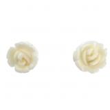 Vintage Sculpted Rose Earrings