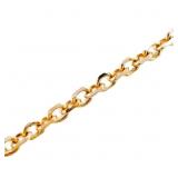 Cable Link Chain Necklace 14k Yellow Gold 24"