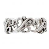 Diamond Filigree Wide Band Ring