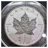 2018 Canada 1 oz Silver Maple Edison Bulb Privy