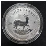 2017 South Africa 1 oz Silver Krugerrand Premium