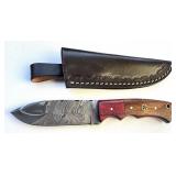 7.9" Damascus steel & Hardwood Skinner Knife