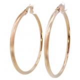 1 3/8' Hoop Earrings 14k Yellow Gold