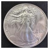 1986 - 1 oz American Silver Eagle BU