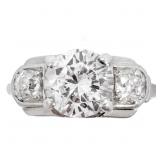 1.3 CTW Diamond & Diamante Trilogy Ring 14k WG