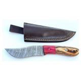 8' Damascus & Hardwood Hunting Knife
