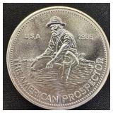 1985 - 1 oz Silver Round - ENGELHARD Prospector