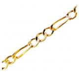 Figaro Link Chain Necklace 14k Yellow Gold 18'