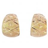 Textured Sparkle Cut Wide Hoop Earrings 14k Gold