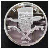 2018- 5 oz Fine Silver Gunslinger Round- JMB