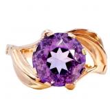 2.5 Carat Purple Sapphire Solitaire 14k Gold