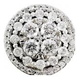 Double Halo Diamond Slider Pendant 10k WG