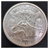 1 oz Fine Silver Round - Remember the Alamo