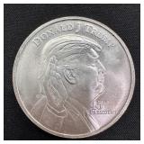 1 oz Fine Silver President Trump Round