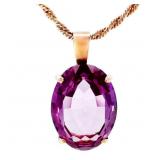 8.5+ Carat Amethyst Rope Necklace 14k Yellow Gold
