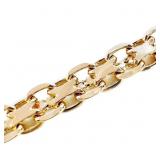Interlocking Bar & Circle Link Chain Necklace 20'