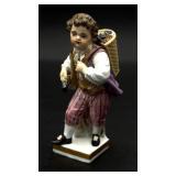 Fine & Rare Ant. Meissen Figural Flower Seller