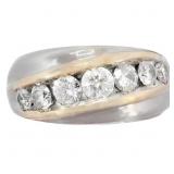 Men's 1 Carat Diamond Band Ring 14k Gold
