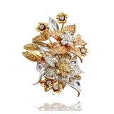 GIA Appraised $5k Custom Floral Diamond Ring