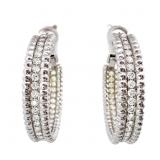 Van Cleef & Arpels Diamond Perlee Earrings 18k WG