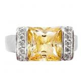 Canary Yellow Diamante Special Ocassion Ring