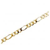 22' Figaro Link Chain Necklace 10k Yellow Gold