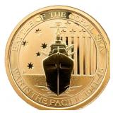 Australia 1/10 oz Gold Battle of the Coral Sea BU