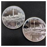 (2) 1984 Canada Silver Dollar Proof Toronto