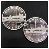 (2) 1984 Canada Silver Dollar Proof Toronto
