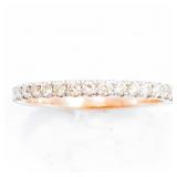 Designer 10k Rose Gold Diamond Band Ring