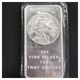 10 oz Silver Bar - Indian Head Design SEALED