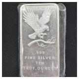 10 oz Silver Bar - Silvertowne Eagle SEALED