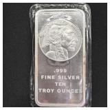 10 oz Silver Bar - Indian Head Design SEALED