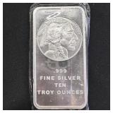 10 oz Silver Bar - Indian Head Design SEALED