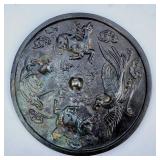 Antique/Vintage Chinese Bronze circular Mirror