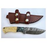 8.25' Damascus & Bone Tracker Knife