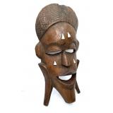 Vintage Carved African Ivory Inlaid Mask