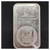 1 oz .999 Fine Silver APMEX Bar