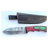 8' Damascus & Hardwood Tracker Knife
