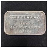 1 oz Fine Silver ENGELHARD Bar