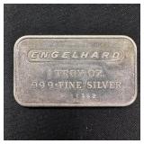 1 oz Fine Silver ENGELHARD Bar